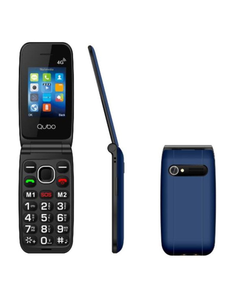 Teléfono Móvil Qubo NEONW-BL 4G para Personas Mayores/ Azul