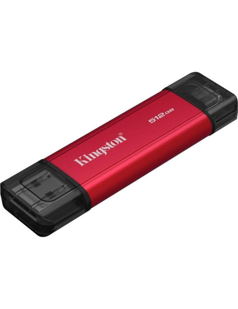 Disco Externo SSD Kingston Dual Portable SSD 512GB/ USB Tipo-C y USB 3.2/ Rojo