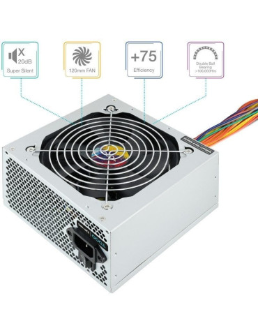 Fuente de Alimentación TooQ TQAPOLO-550SP/ 550W/ Ventilador 12cm 2