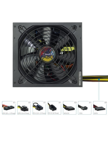 Fuente de Alimentación TooQ TQAPOLO-650SP/ 650W/ Ventilador 14cm 2
