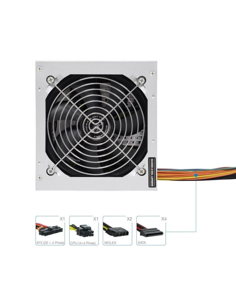 Fuente de Alimentación TooQ TQEP-500SSE-O OEM/ 500W/ Ventilador 12cm