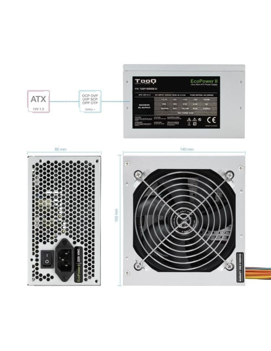 Fuente de Alimentación TooQ TQEP-500SSE-O OEM/ 500W/ Ventilador 12cm