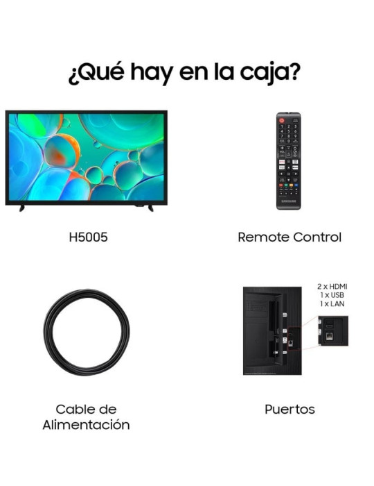 Televisor Samsung H5005 TU32H5005FK 32"/ HD/ Smart TV/ WiFi