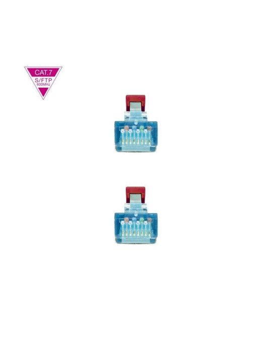 Cable de Red RJ45 SFTP Nanocable 10.20.1701-R Cat.7/ 1m/ Rojo