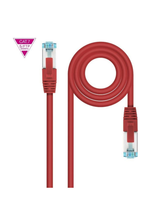 Cable de Red RJ45 SFTP Nanocable 10.20.1702-R Cat.7/ 2m/ Rojo