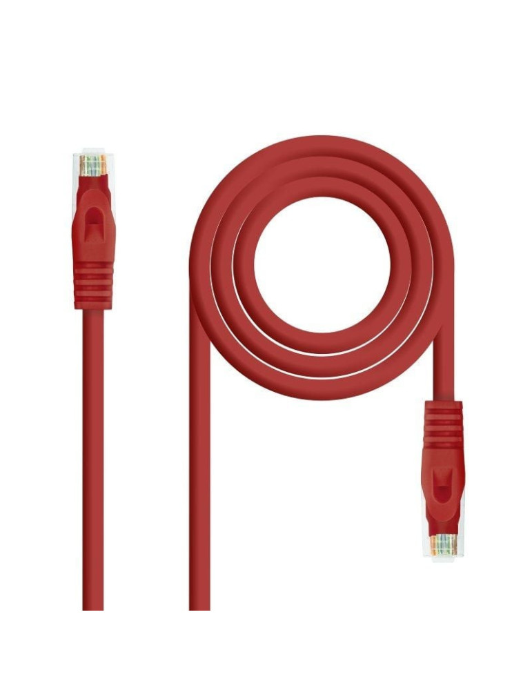 Cable de Red RJ45 UTP Nanocable 10.20.1800-L25-R Cat.6A/ LSZH/ 25cm/ Rojo