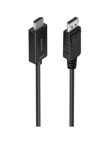 Cable Conversor Aisens A125-0893/ DisplayPort Macho - HDMI 4K Macho/ 1.5m/ Negro