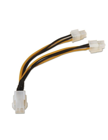 Cable Alimentación para Microprocesador Aisens A131-0166/ Molex 4+4 PIN Macho - Molex 4 PIN Hembra/ Hasta 54W/ 15cm 2