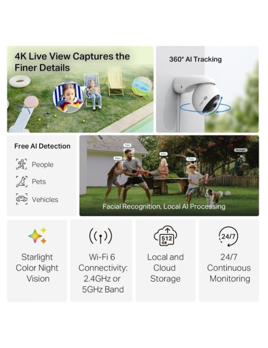 Cámara de Videovigilancia TP-Link Tapo C560WS/ Visión Nocturna/ Control desde APP