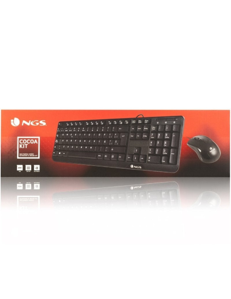 Teclado y Ratón NGS Cocoa KIT/ Portugués