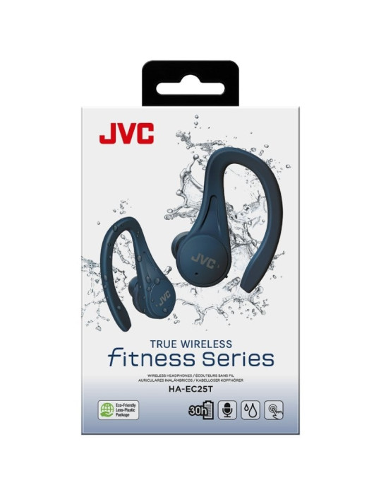 Auriculares Bluetooth JVC HA-EC25T con estuche de carga/ Autonomía 7.5h/ Azules