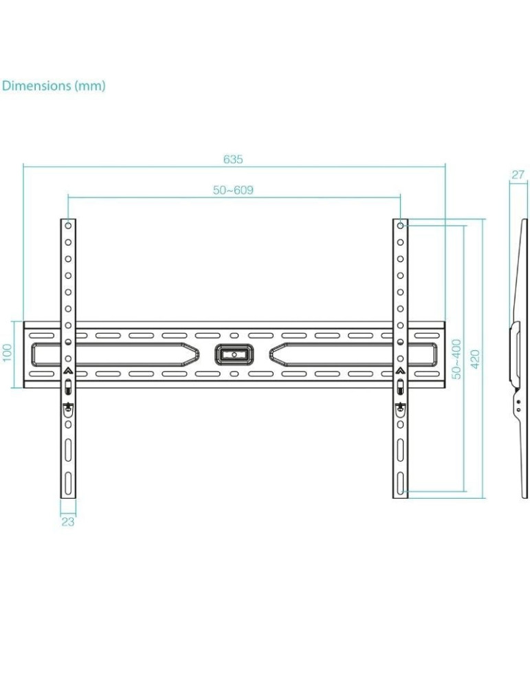 Soporte de Pared Fijo TooQ LP1050F-B para TV de 37-86"/ hasta 45kg