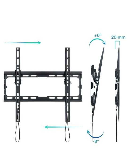 Soporte de Pared Fijo / Inclinable TooQ LP1071T-B para TV de 32-70"/ hasta 45kg