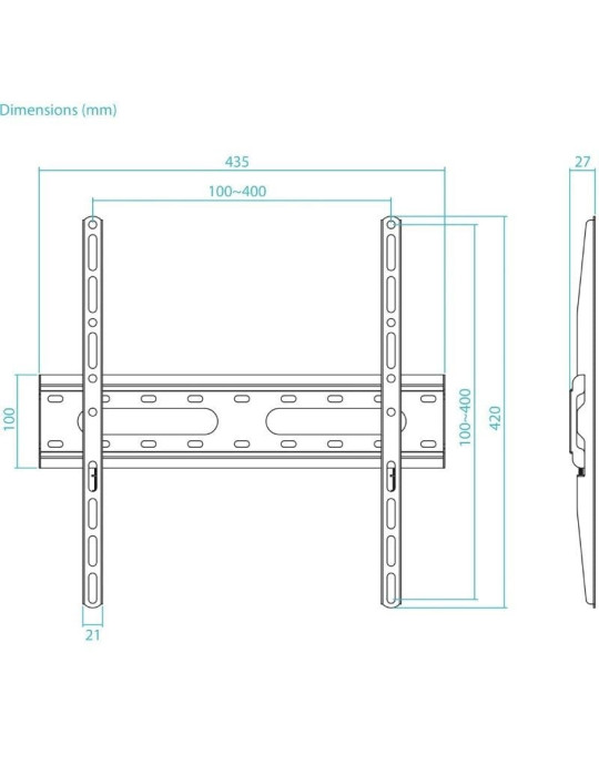 Soporte de Pared Fijo TooQ LP1072F-B para TV de 32-70"/ hasta 45kg