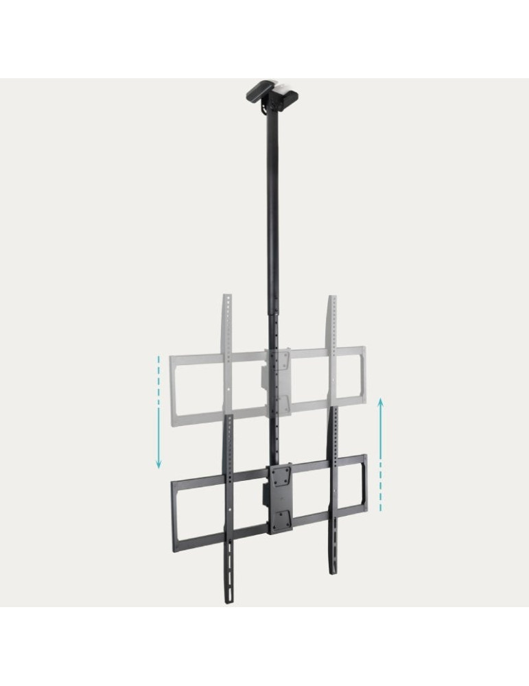 Soporte de Techo Giratorio/ Inclinable TooQ LPCE11100TSLI-B para TV de 50-100"/ hasta 80kg