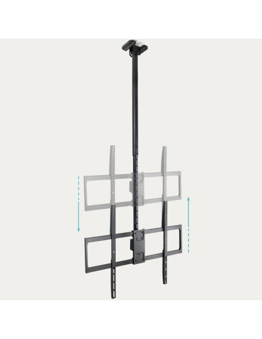 Soporte de Techo Giratorio/ Inclinable TooQ LPCE11100TSLI-B para TV de 50-100"/ hasta 80kg