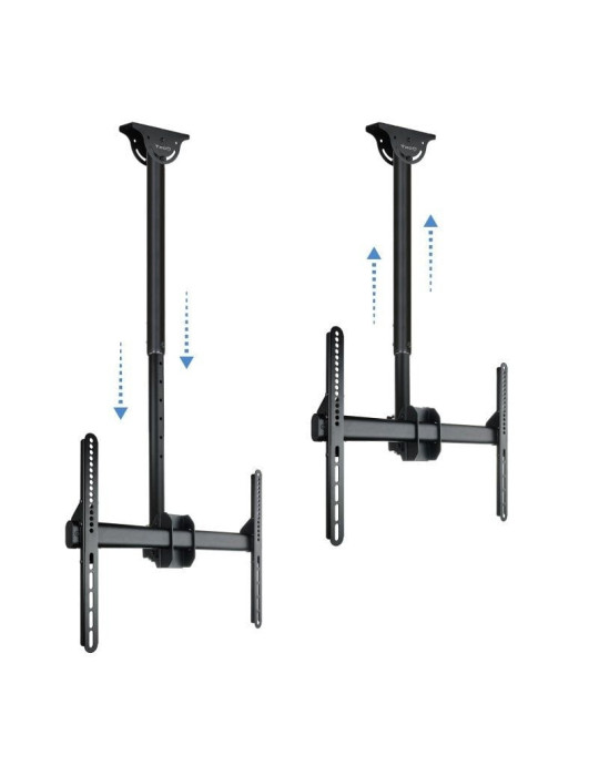 Soporte de Techo Giratorio/ Inclinable/ Nivelable TooQ LPCE1170TSLI-B para TV de 37-70"/ hasta 50kg
