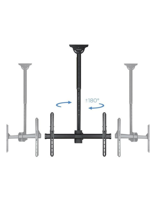 Soporte de Techo Giratorio/ Inclinable/ Nivelable TooQ LPCE1170TSLI-B para TV de 37-70"/ hasta 50kg