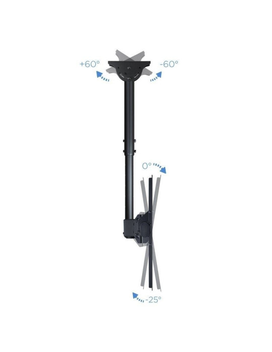 Soporte de Techo Giratorio/ Inclinable/ Nivelable TooQ LPCE1170TSLI-B para TV de 37-70"/ hasta 50kg