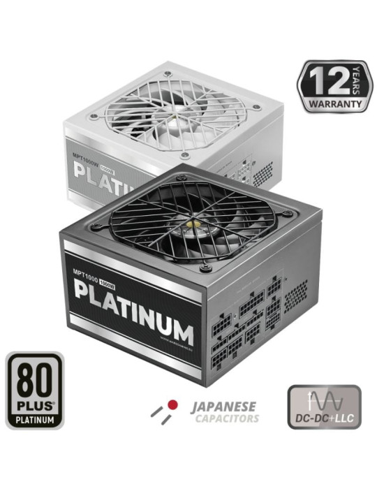 Fuente de Alimentación Mars Gaming MPT1000/ 1000W/ Ventilador 12cm/ ATX 3.1/ PCIe 5.1/ 80 Plus Platinum/ Negra