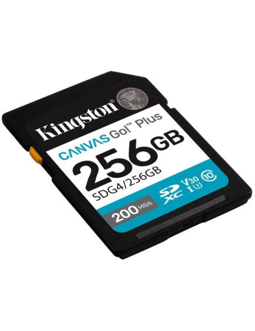 Tarjeta de Memoria Kingston CANVAS Go! Plus 256GB SD XC/ Clase 10/ 200MBs 2