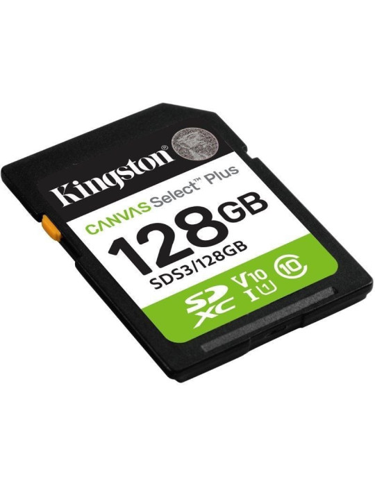 Tarjeta de Memoria Kingston CANVAS Select Plus 128GB SD XC/ Clase 10/ 150MBs