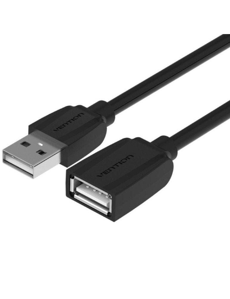 Cable Alargador USB 2.0 Vention VAS-A44-B100/ USB Macho - USB Hembra/ 1m/ Negro
