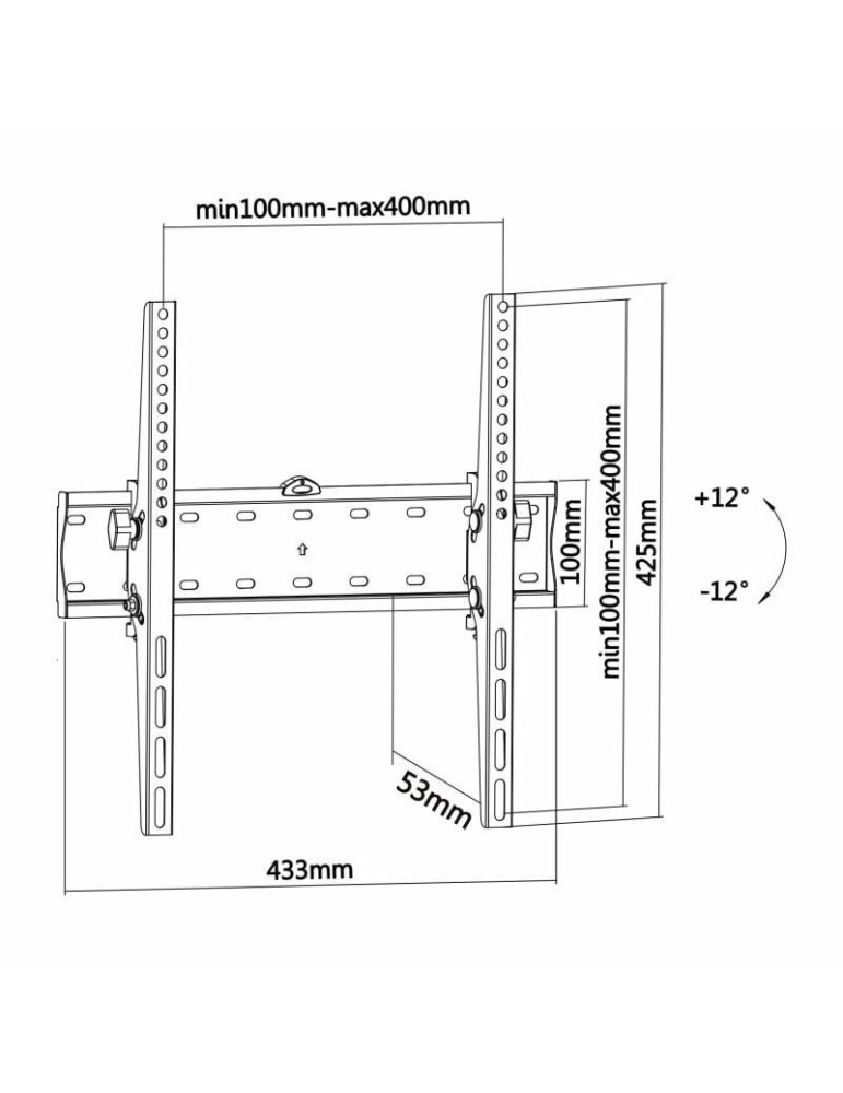 Soporte de Pared Inclinable Aisens WT55T-015 para TV de 32-55"/ hasta 40kg