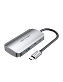 Hub USB Tipo-C Vention TNDHB/ 3xUSB/ 1xUSB Tipo-C/ 1xUSB Tipo-C PD