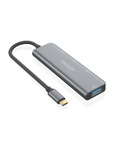 Hub USB Tipo-C Aisens A109-0762/ 3xUSB/ 1xUSB Tipo-C/ Gris 2