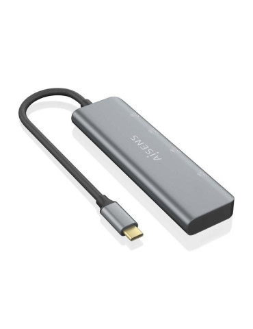 Hub USB Tipo-C Aisens A109-0763/ 2xUSB/ 2xUSB Tipo-C/ Gris 2