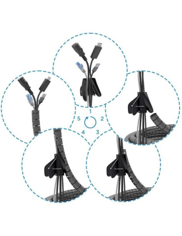 Organizador de Cables en Espiral Aisens A151-0899/ 6m 2