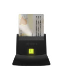 Lector de DNI y Tarjetas Aisens ASCR-SN05-BK/ USB 2.0/ Negro