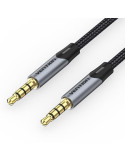 Cable Estéreo Vention BAQHH/ Jack 3.5 Macho - Jack 3.5 Macho/ 2m/ Gris