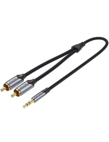 Cable Audio Vention BCNBG/ 2x RCA Macho - Jack 3.5 Macho/ 1.5m/ Gris 2