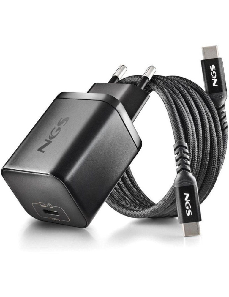 Cargador de Portátil GaN NGS BUD65W-H para HP/ 1xUSB Tipo-C/ 65W/ Automático/ 8 Conectores/ Voltaje 5-20V