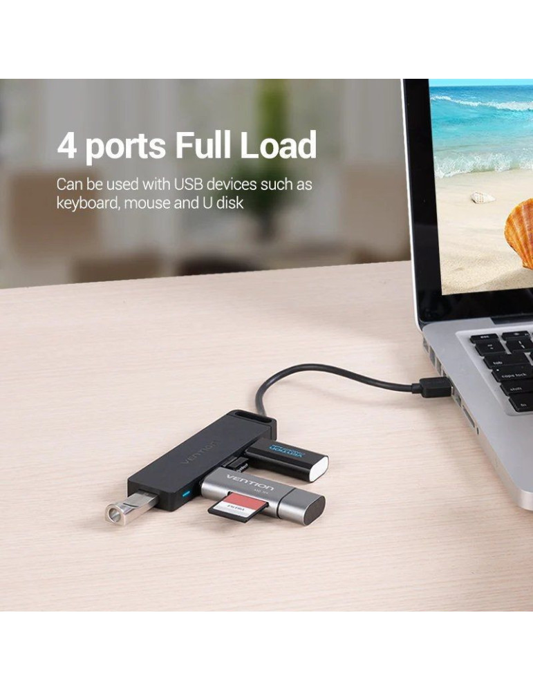 Hub USB 2.0 Vention CHMBB/ 4xUSB