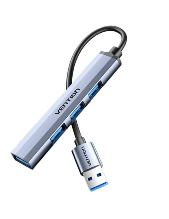 Hub USB 3.0 Vention CKOHB/ 4xUSB/ Gris