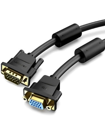 Cable Alargador SVGA Vention DAGBI/ VGA Macho - VGA Hembra/ 3m/ Negro