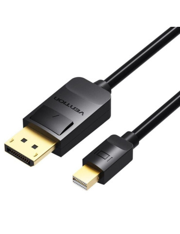 Cable DisplayPort Vention HAABI/ Mini DisplayPort Macho - DisplayPort Macho/ 3m/ Negro