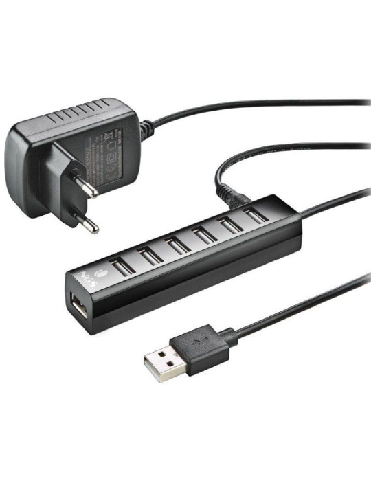 Hub USB 2.0 con Alimentación Externa NGS IHUB7 Tiny/ 7xUSB