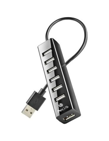 Hub USB 2.0 con Alimentación Externa NGS IHUB7 Tiny/ 7xUSB 2