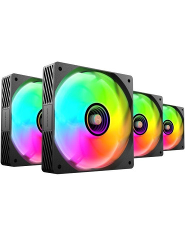 Pack 4 Ventiladores Mars Gaming MF-SI4KIT/ 12cm + HUB + Mando a Distancia/ ARGB 2