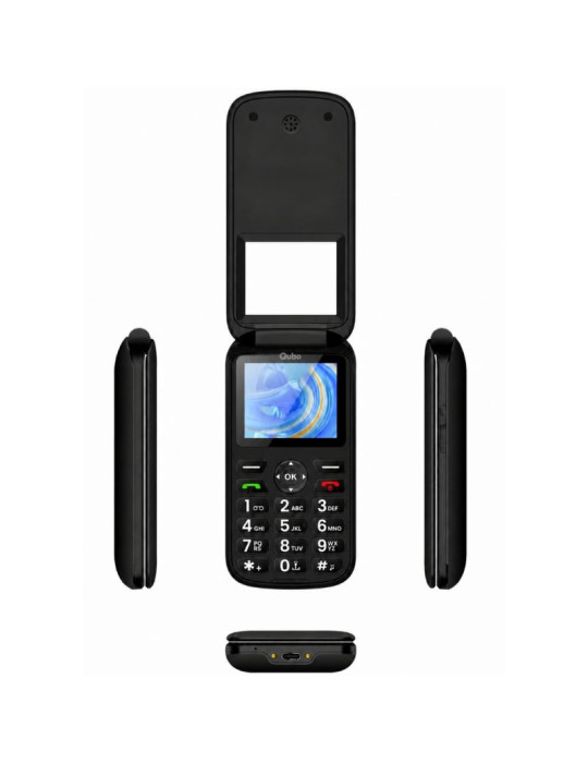 Teléfono Móvil Qubo P-190BKC 4G para Personas Mayores/ Negro