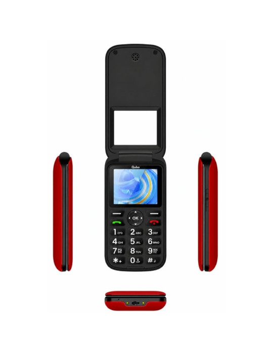 Teléfono Móvil Qubo P-190RD 4G para Personas Mayores/ Rojo
