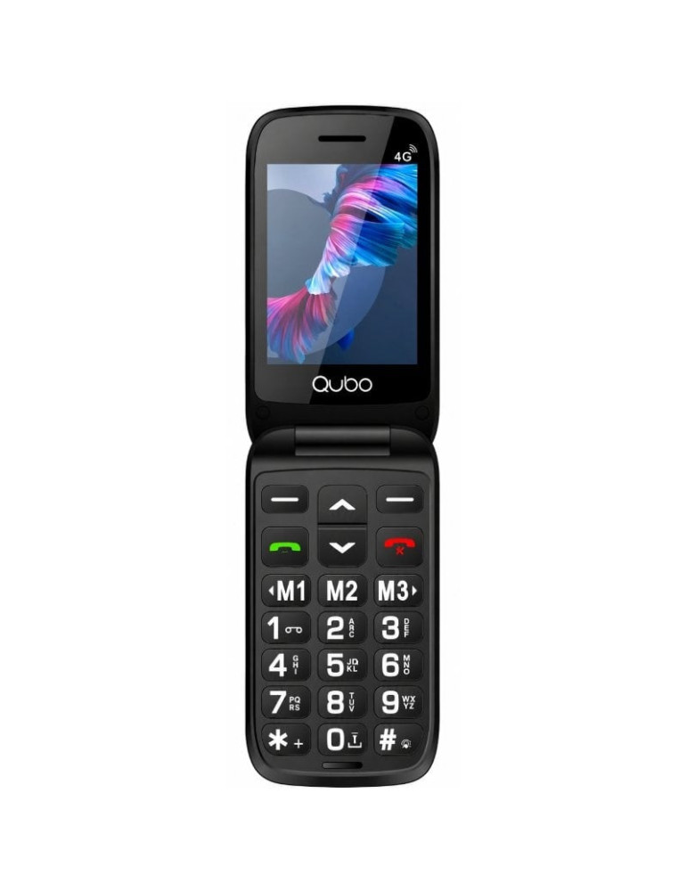 Teléfono Móvil Qubo P-221BKC 4G para Personas Mayores/ Negro
