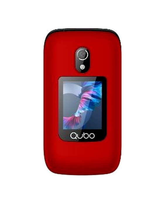 Teléfono Móvil Qubo P-221RD 4G para Personas Mayores/ Rojo