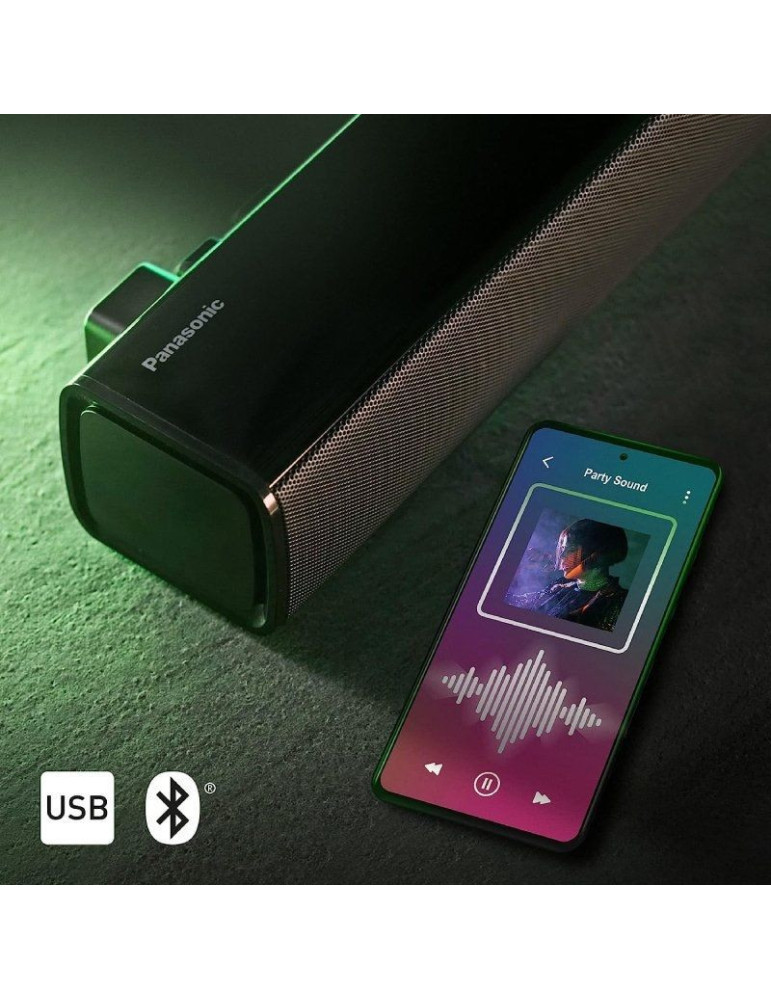 Barra de Sonido con Bluetooth Panasonic SC-HTB100/ 45W/ 2.0