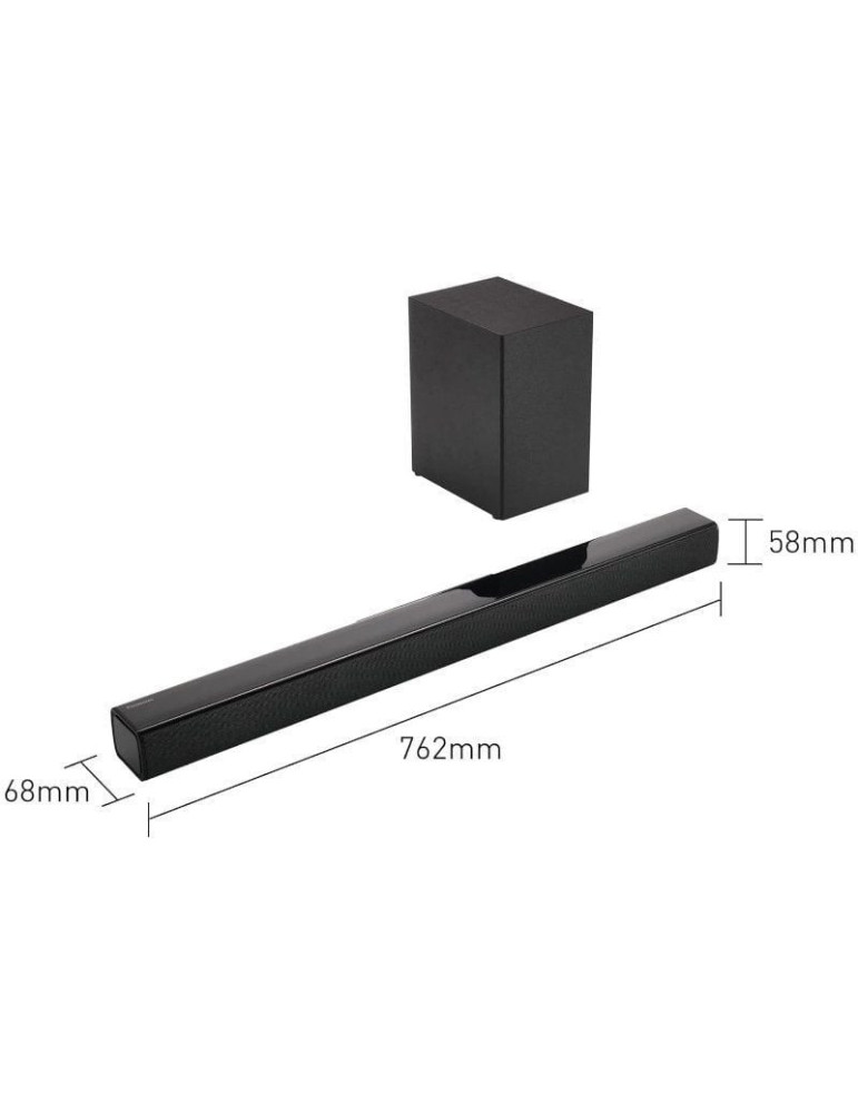 Barra de Sonido con Bluetooth Panasonic SC-HTB150/ 100W/ 2.1