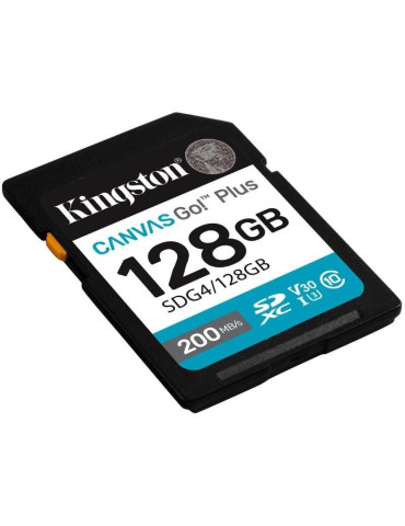 Tarjeta de Memoria Kingston CANVAS Go! Plus 128GB SD XC/ Clase 10/ 200MBs 2